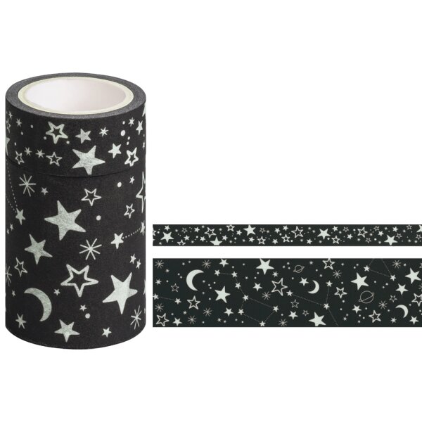 HEYDA Ruban adhésif décoratif Glow in the dark Étoiles