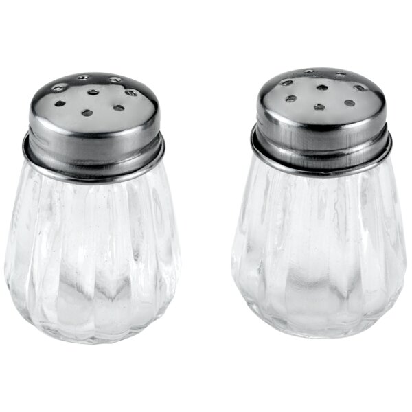 metaltex Salière et poivrière, verre/inox, set de 2