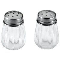 metaltex Salz- & Pfefferstreuer-Set, Glas Edelstahl