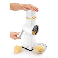 metaltex Mandoline Flash, 4 inserts, blanc/inox