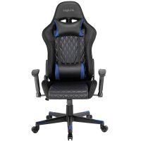 LogiLink Fauteuil pour jeux vidéo, avec lumière RVB, noir