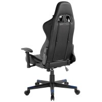LogiLink Fauteuil pour jeux vidéo, avec lumière RVB, noir