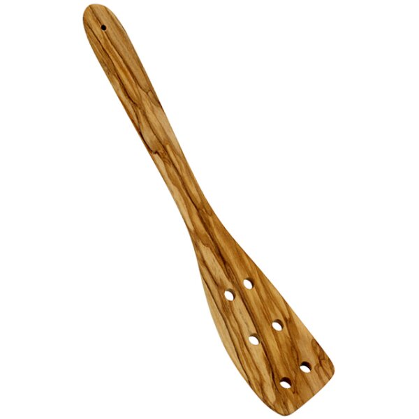 metaltex Spatule perfor&eacute;e, longueur: 300 mm, bois dolivier