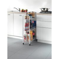 metaltex Allzweckwagen Slim, 3 Etagen, weiss