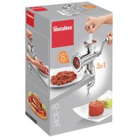 metaltex Fleischwolf Jack 8, Aluminium, silber