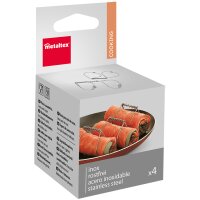 metaltex Pince à roulade, inox, set de 4