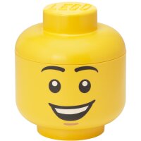 LEGO Boîte en forme de tête STORAGE HEAD HAPPY BOY, L, jaune