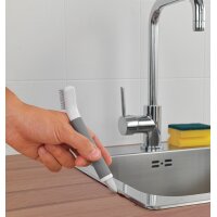 metaltex Brosse/grattoir 2 en 1 pour joints, blanc/gris