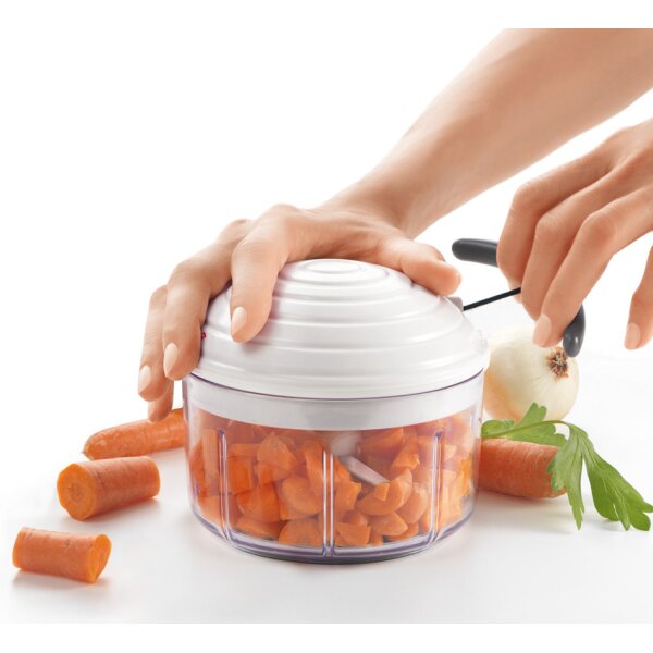 metaltex Hachoir à fruits et légumes Rotomac, 600 ml, blanc