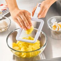 metaltex Coupe-pommes de terre, plastique/inox, blanc