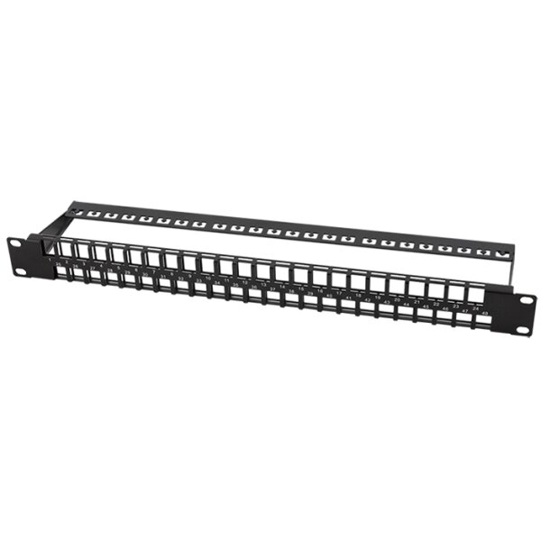 LogiLink 19" Keystone Patch Panel, 48 Port, geschirmt