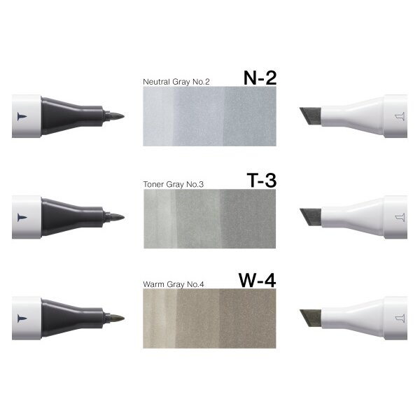 COPIC Marker Classic Designer 200750313 Concrete tints 3 pi&egrave;ces