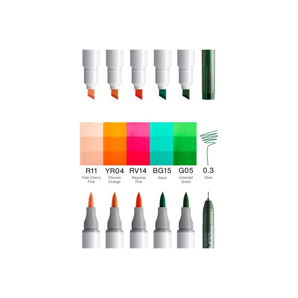 COPIC Marker Ciao Manga Set 22075588 Nami 6 Stück