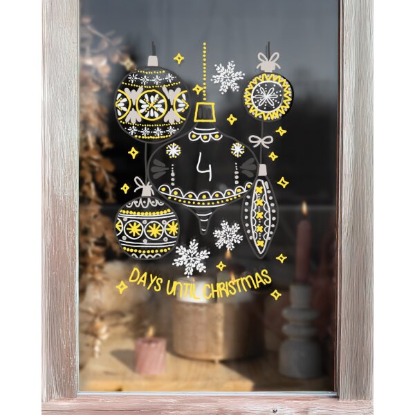 uni-ball Kreidemarker Chalk marker, 4er Weihnachtsbox SCANDI