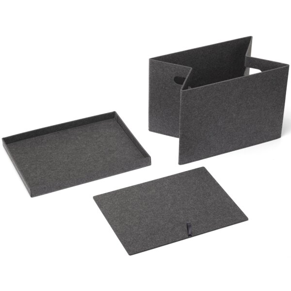 NHG Aufbewahrungsbox VEGA FELT STORAGE, Filz, L, salbeigrün