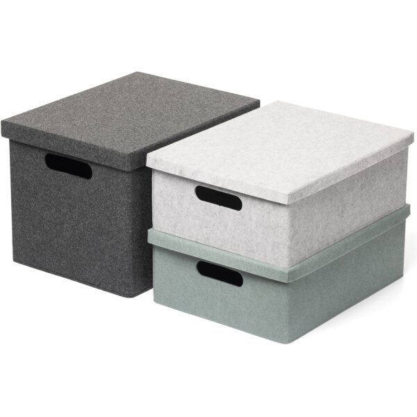 NHG Aufbewahrungsbox VEGA FELT STORAGE, Filz, L, salbeigrün