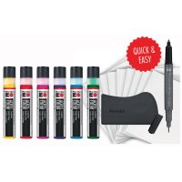 Marabu Kit acrylique Acryl Color Squeegee Art Power