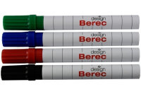 BEREC Whiteboard Marker 1-4mm 952.04.99 4er étui classique