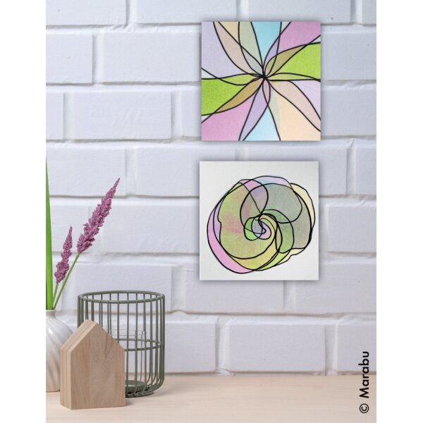 Marabu Kit acrylique Acryl Color Squeegee Art Pastel