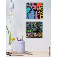 Marabu Kit acrylique Acryl Color Squeegee Art Pastel