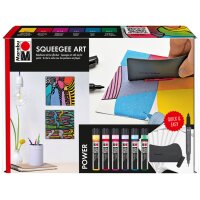 Marabu Kit acrylique Acryl Color Squeegee Art Pastel