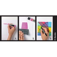 Marabu Kit acrylique Acryl Color Squeegee Art Pastel
