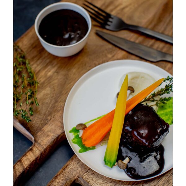 PAPSTAR Assiette en canne à sucre pure, rond, set de 6