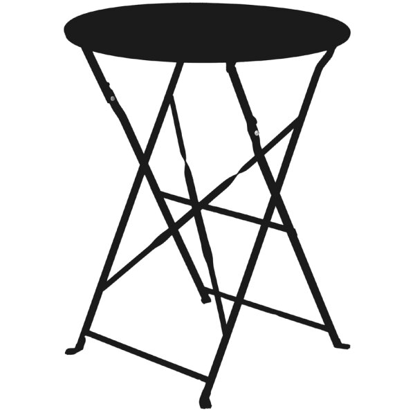 PAPERFLOW Table dextérieur pliante EDEN, rond, noir