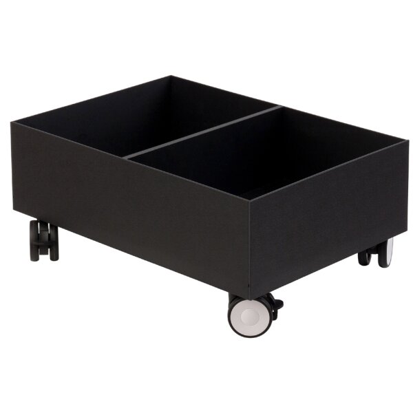 PAPERFLOW Rollsockel für 3 Wertstoffsammelboxen, schwarz