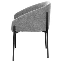 PAPERFLOW Fauteuil visiteur MILO, gris