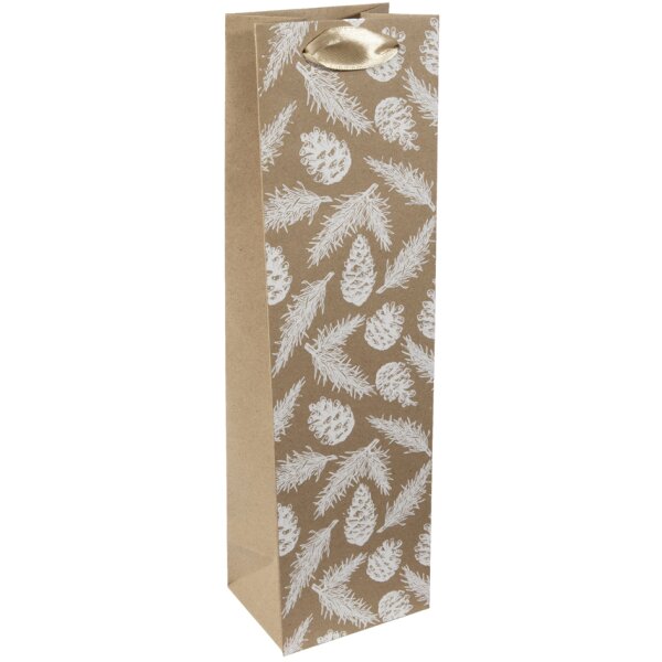 sigel Sac cadeau pour bouteille Pine cones and pine branches