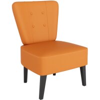 PAPERFLOW Fauteuil visiteur Brighton, simili cuir, rouge