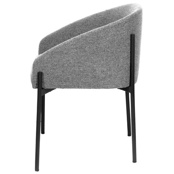 PAPERFLOW Fauteuil visiteur MILO, anthracite