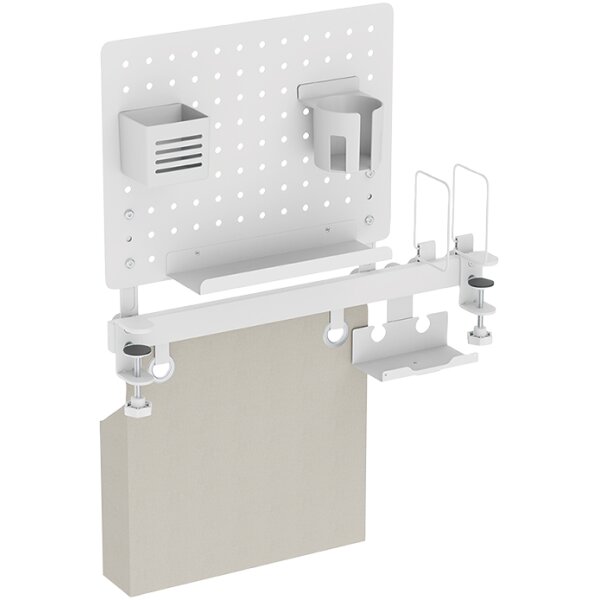 LogiLink Organiseur de bureau avec panneau perforé, blanc