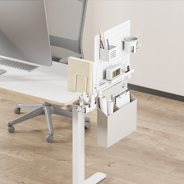 LogiLink Organiseur de bureau avec panneau perforé, blanc