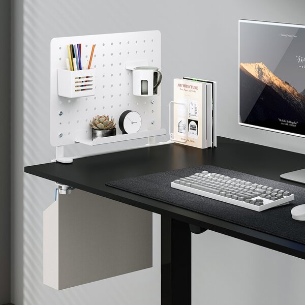 LogiLink Organiseur de bureau avec panneau perforé, blanc
