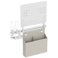 LogiLink Organiseur de bureau avec panneau perforé, blanc