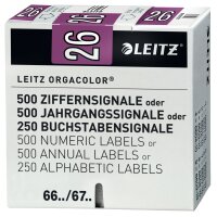 LEITZ Jahressignal Orgacolor "26", auf Rolle, violett
