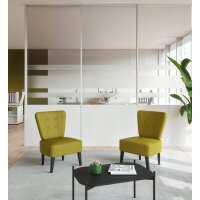 PAPERFLOW Fauteuil visiteur Brighton, simili cuir, vert