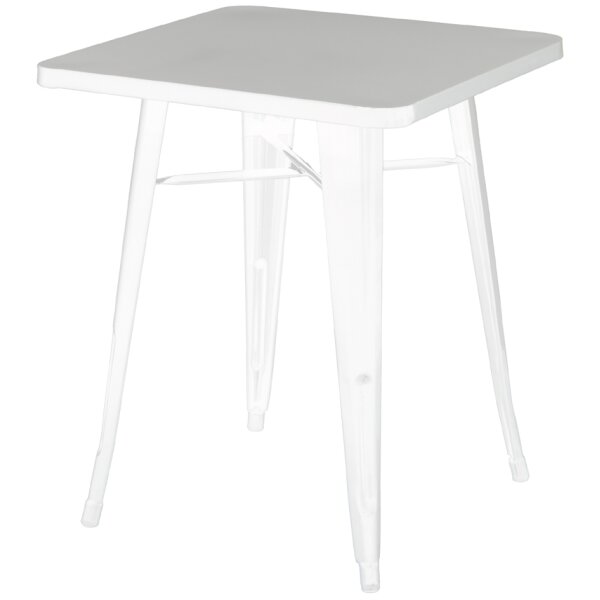 PAPERFLOW Table dextérieur URBAN, 600 x 600 mm, blanc