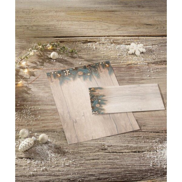sigel Weihnachts-Motiv-Papier "Golden Greens", A4, 90 g qm