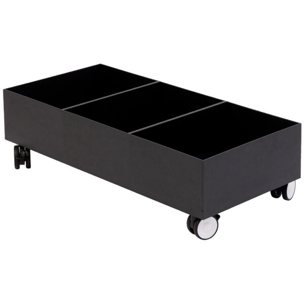 PAPERFLOW Rollsockel für 1 Wertstoffsammelbox, schwarz