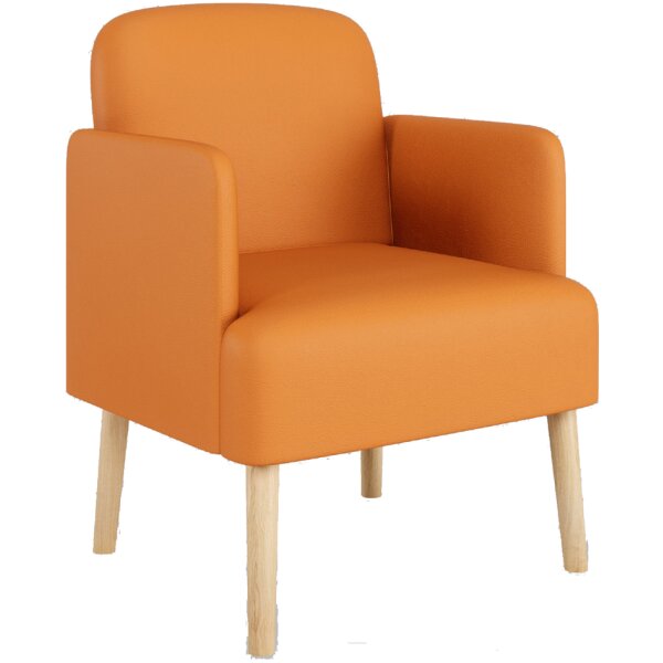 PAPERFLOW Fauteuil visiteur Brooks, simili cuir, ivoire