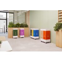 PAPERFLOW Rollsockel für 2 Wertstoffsammelboxen, weiss