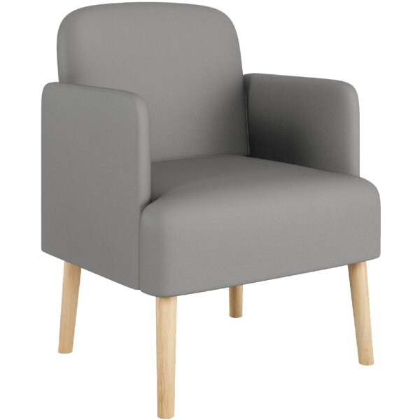 PAPERFLOW Fauteuil visiteur Brooks, simili cuir, lilas