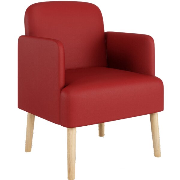 PAPERFLOW Fauteuil visiteur Brooks, simili cuir, noir