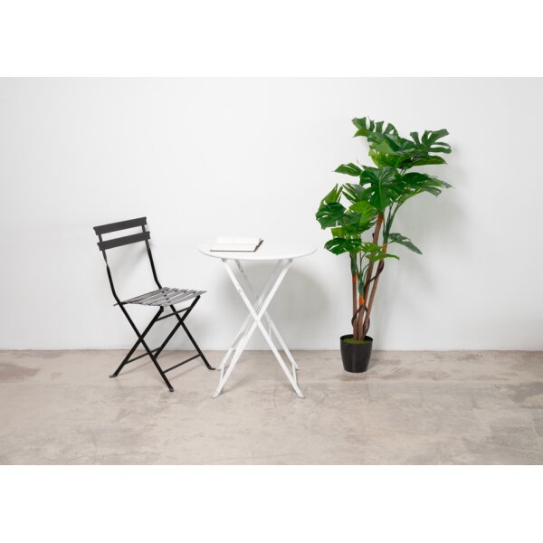 PAPERFLOW Table dextérieur pliante EDEN, rond, blanc