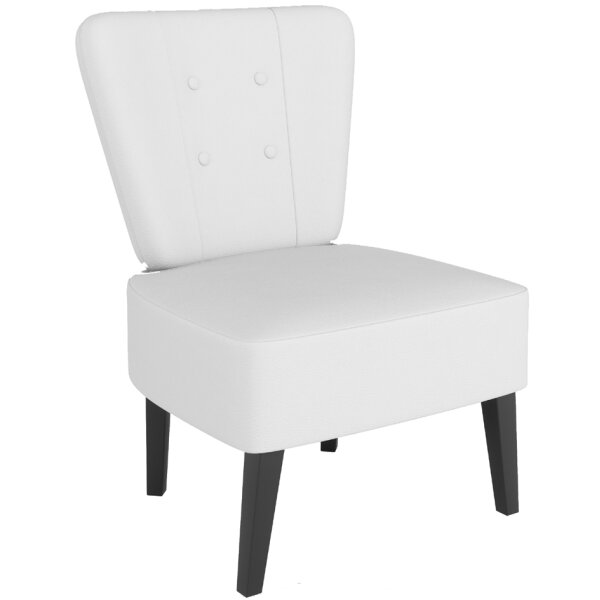 PAPERFLOW Fauteuil visiteur Brighton, simili cuir, ivoire