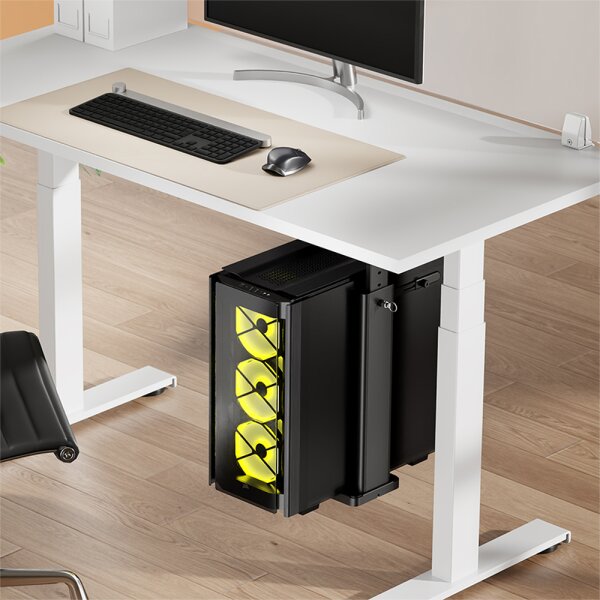 LogiLink PC-Halter, zur Untertisch- Wandmontage, schwarz