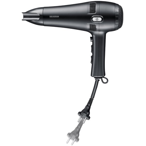 SEVERIN S&egrave;che-cheveux HT 0165, avec cordon extractible, noir